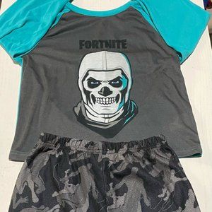kids fortnight skull boys matching pj set size 8